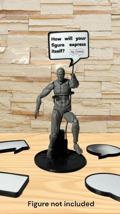 Action Figure Display Stand with Speech Bubbles - MyFigVoice