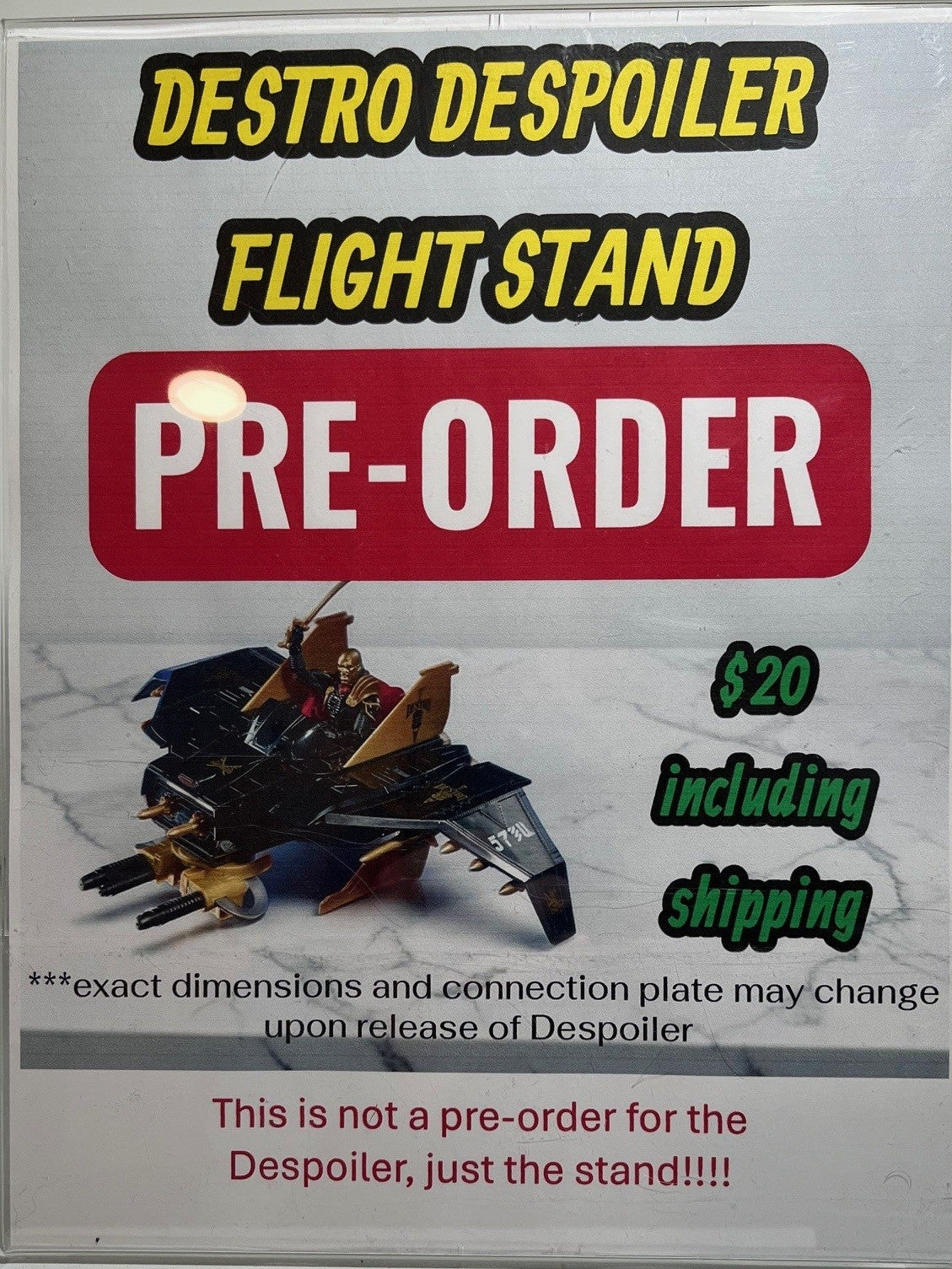 Destro Iron Grenadier Despoiler Flight Stand - PRE-ORDER